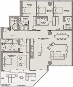 One-River-Point-unit-C1-4-bedroom-residence-floor-plan-floors-51-52-East-Tower