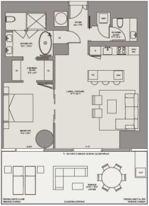 One-River-Point-unit-F2-1-bedroom-residence-floor-plan-floors-10-20-East-Tower