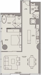 One-River-Point-unit-F3-1-bedroom-residence-floor-plan-West-Tower