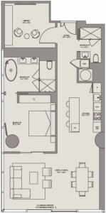 One-River-Point-unit-F3-A-1-bedroom-residence-floor-plan-West-Tower